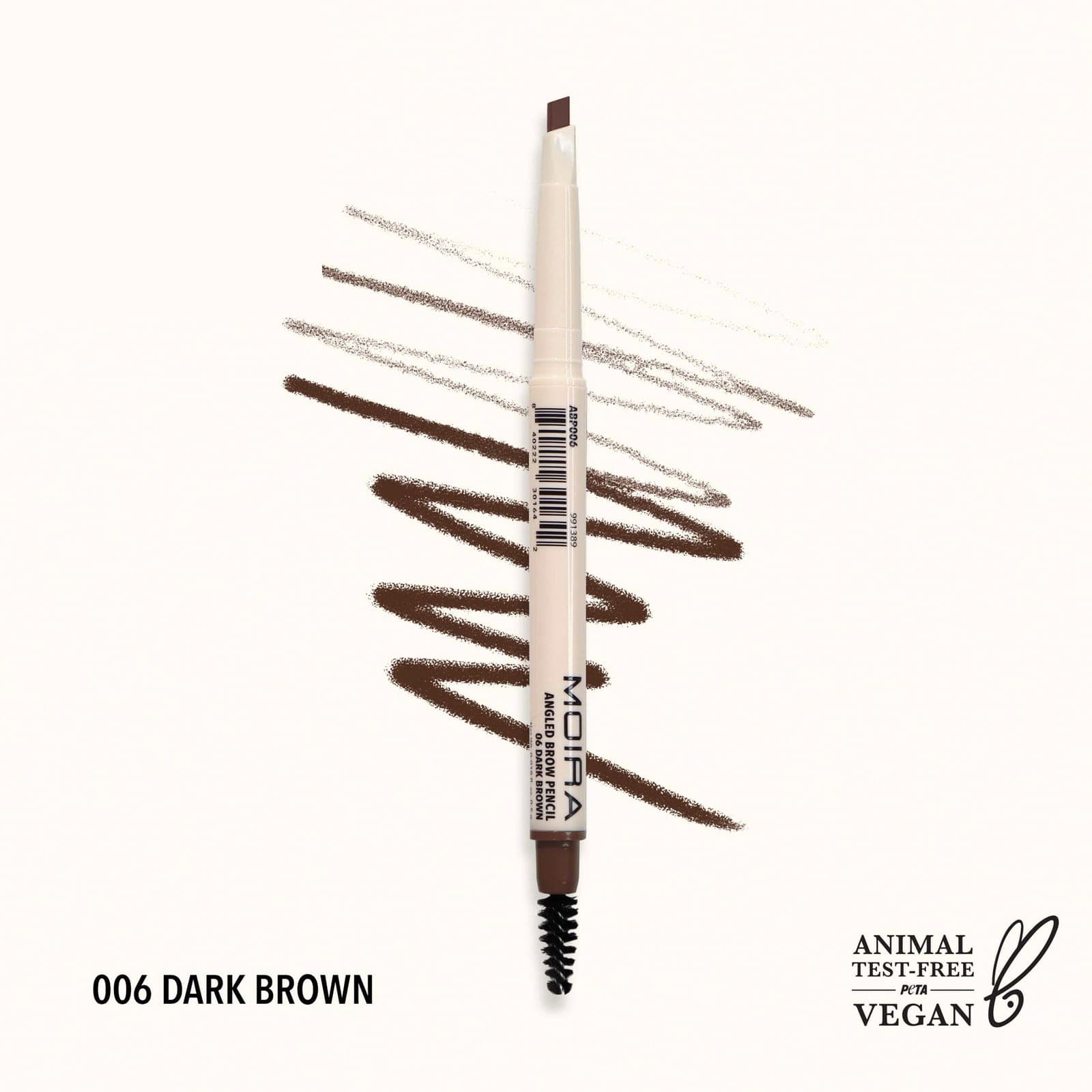 MOIRA Angled Brow Pencil (006, Dark Brown)