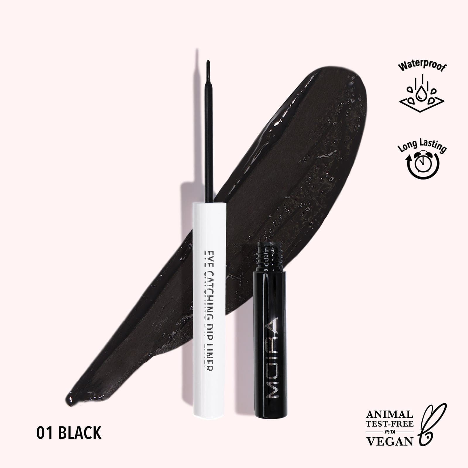 MOIRA Eye Catching Dip Liner (001, Black)