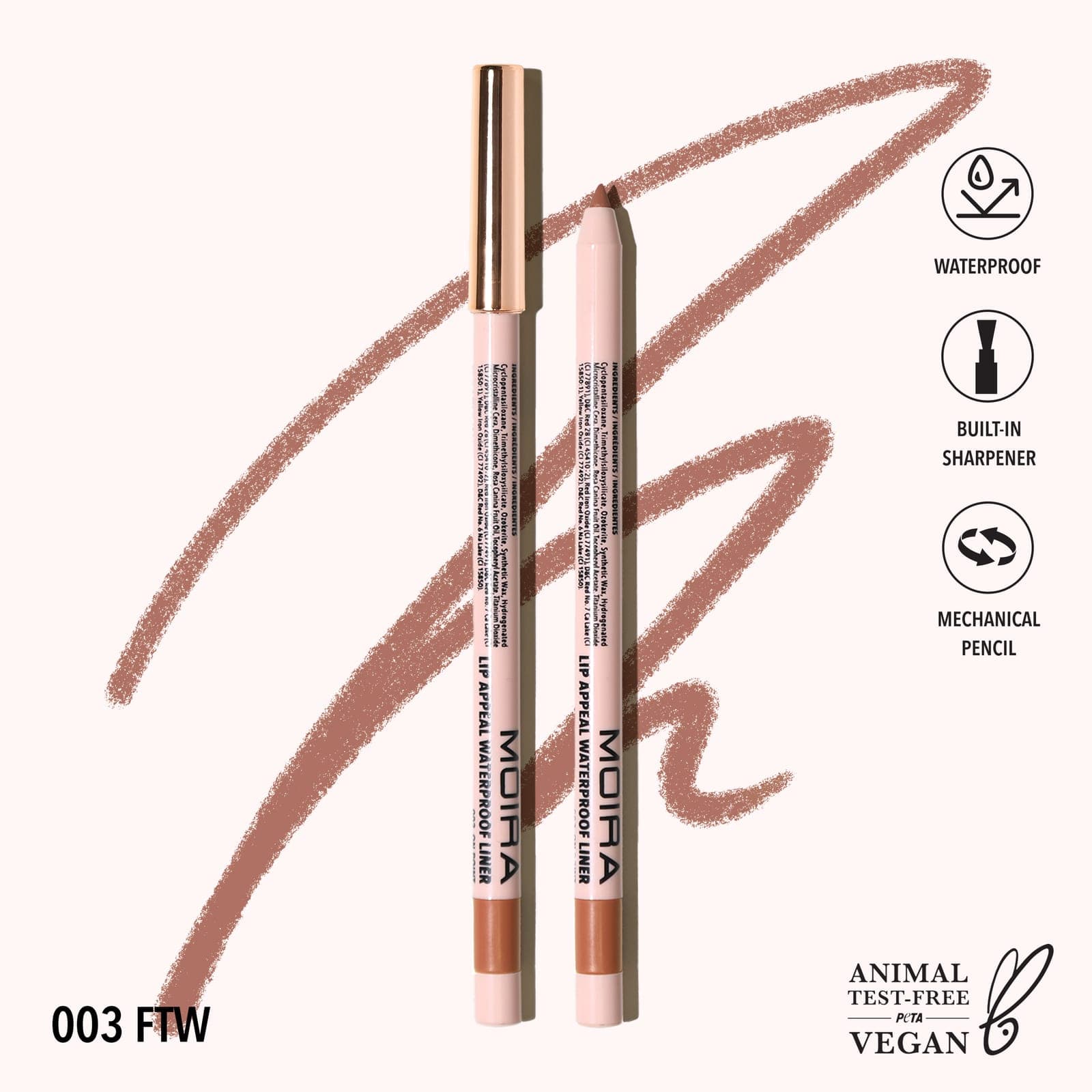 MOIRA Lip Appeal Waterproof Liner (003, FTW)