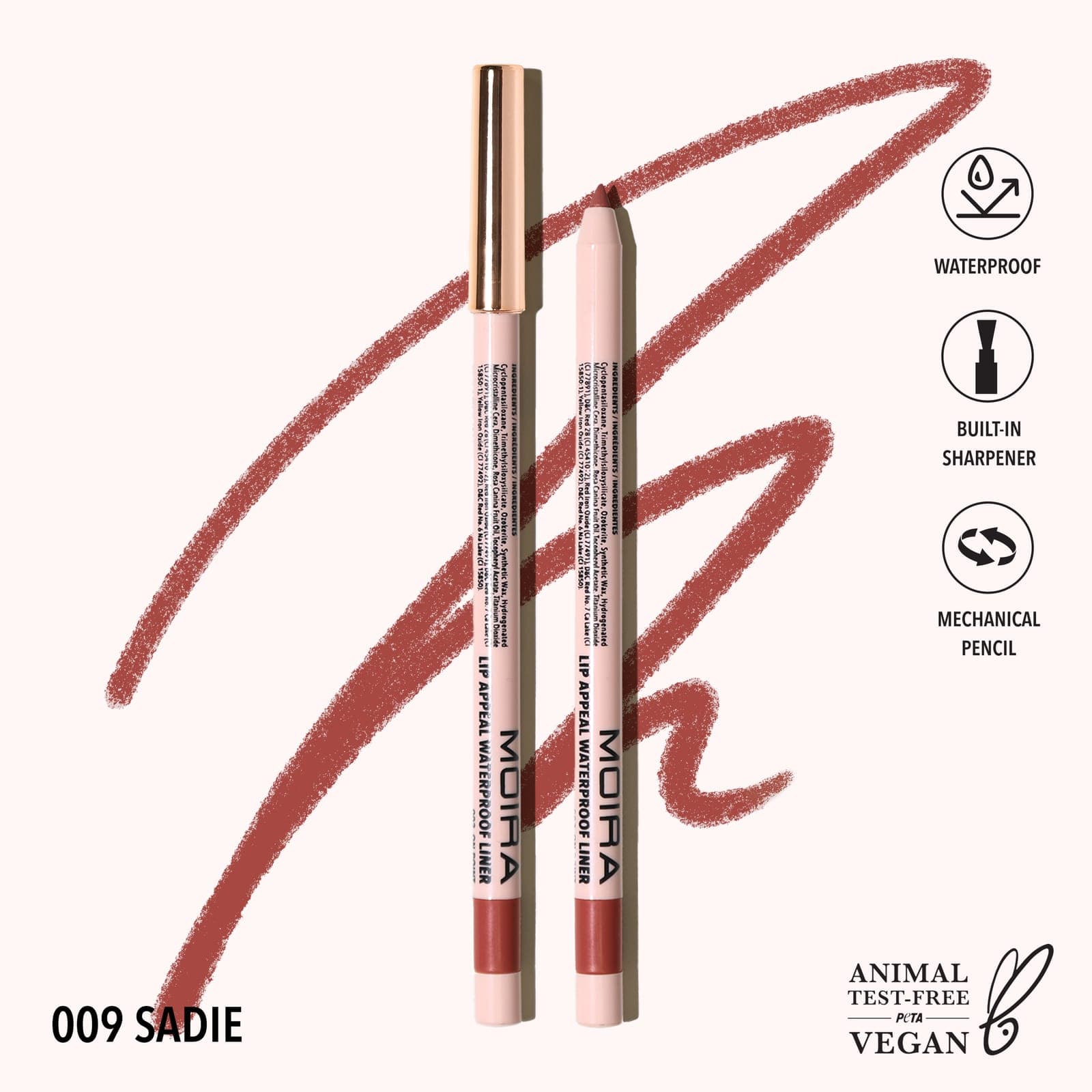 MOIRA Lip Appeal Waterproof Liner (009, Sadie)