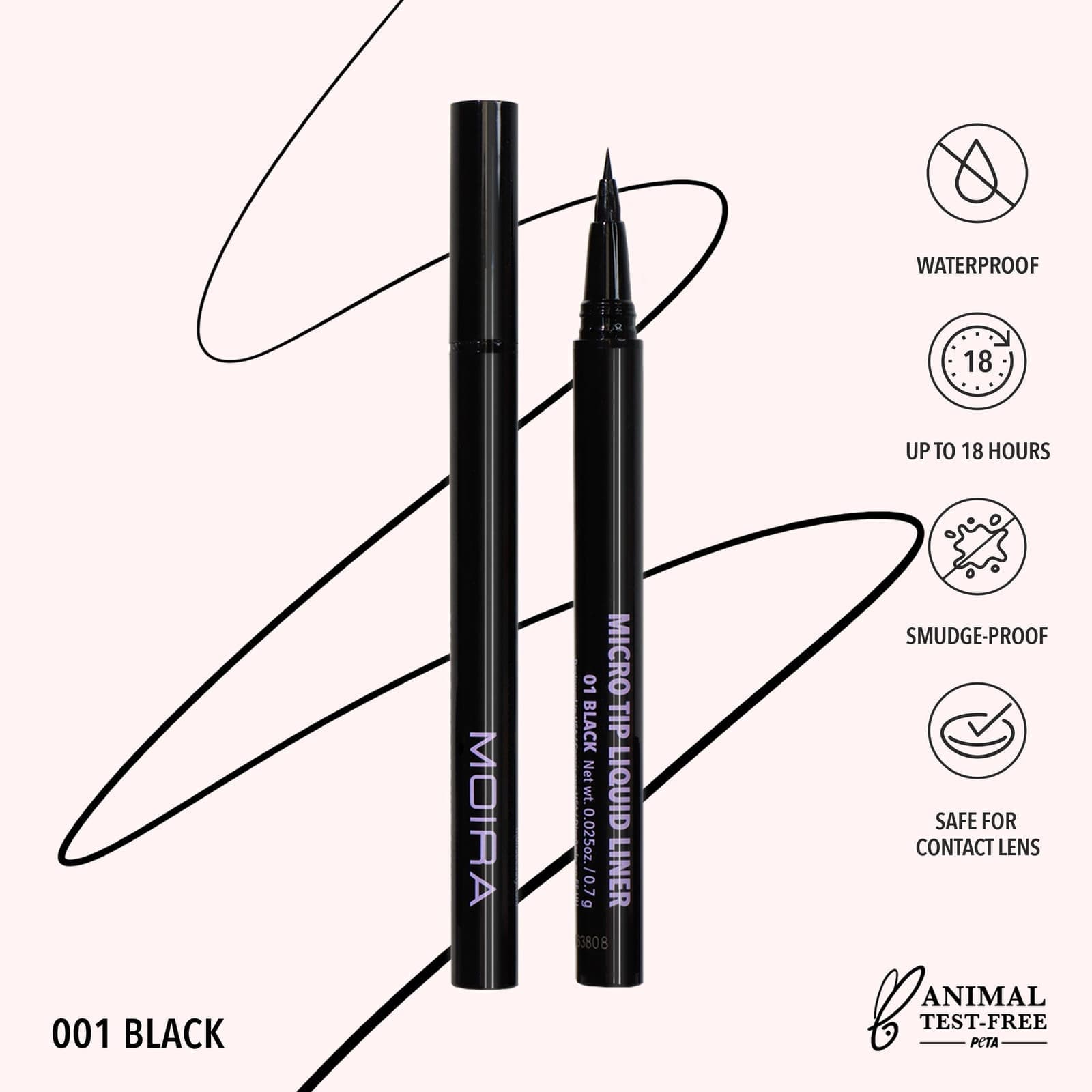 MOIRA Micro Tip Liquid Liner (001, Black)