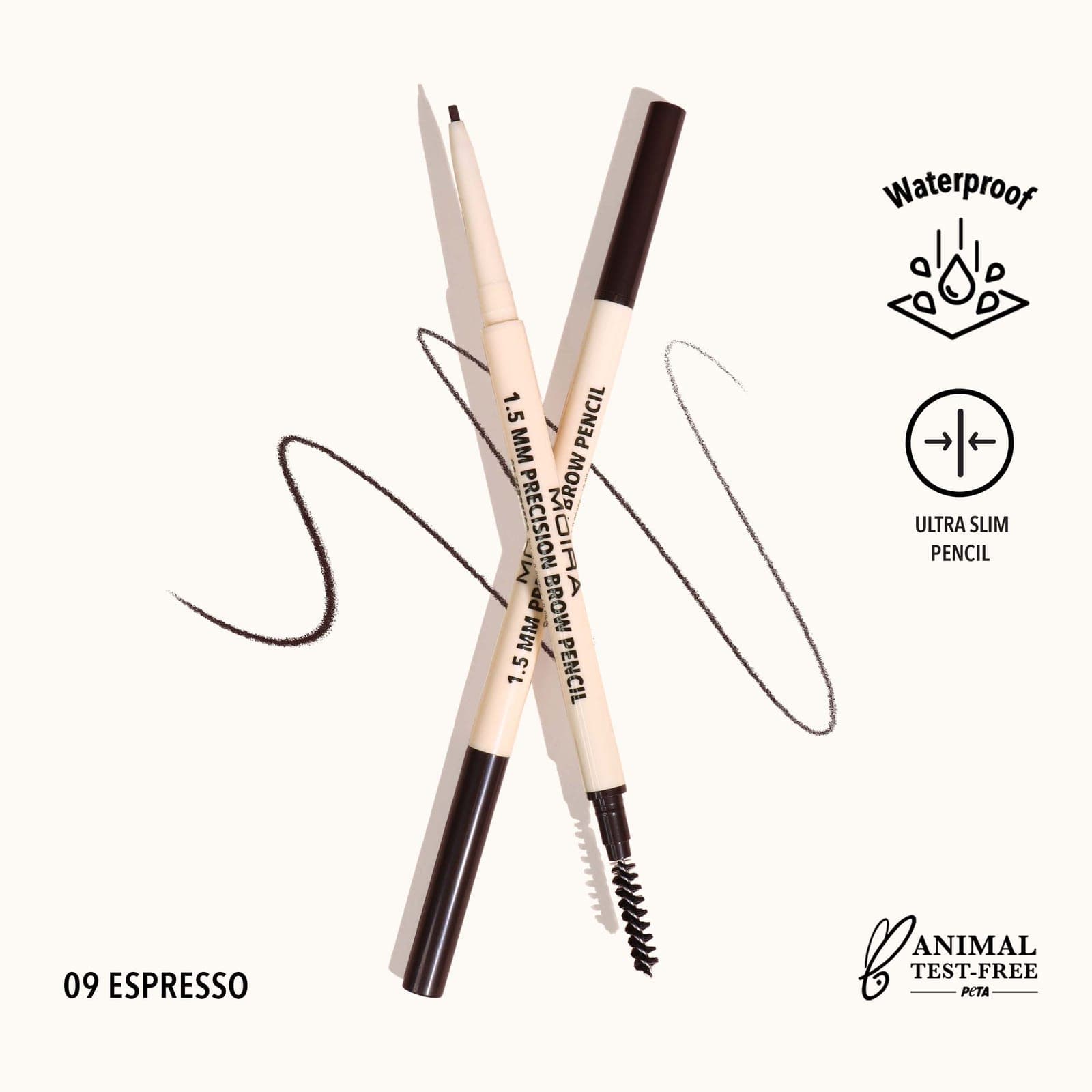 MOIRA 1.5mm Precision Brow Pencil (009, Espresso)