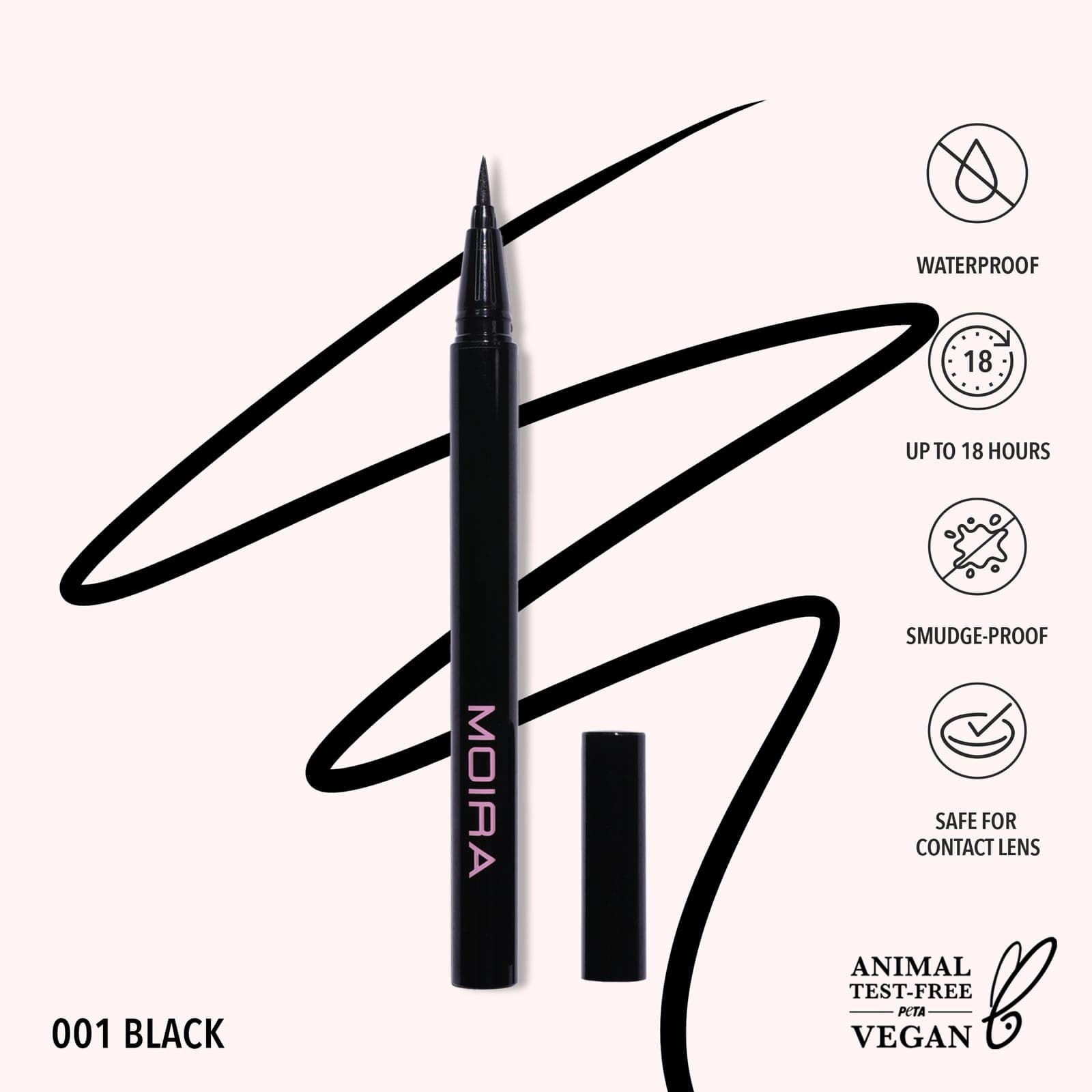 MOIRA Precision Liquid Liner (001, Black)