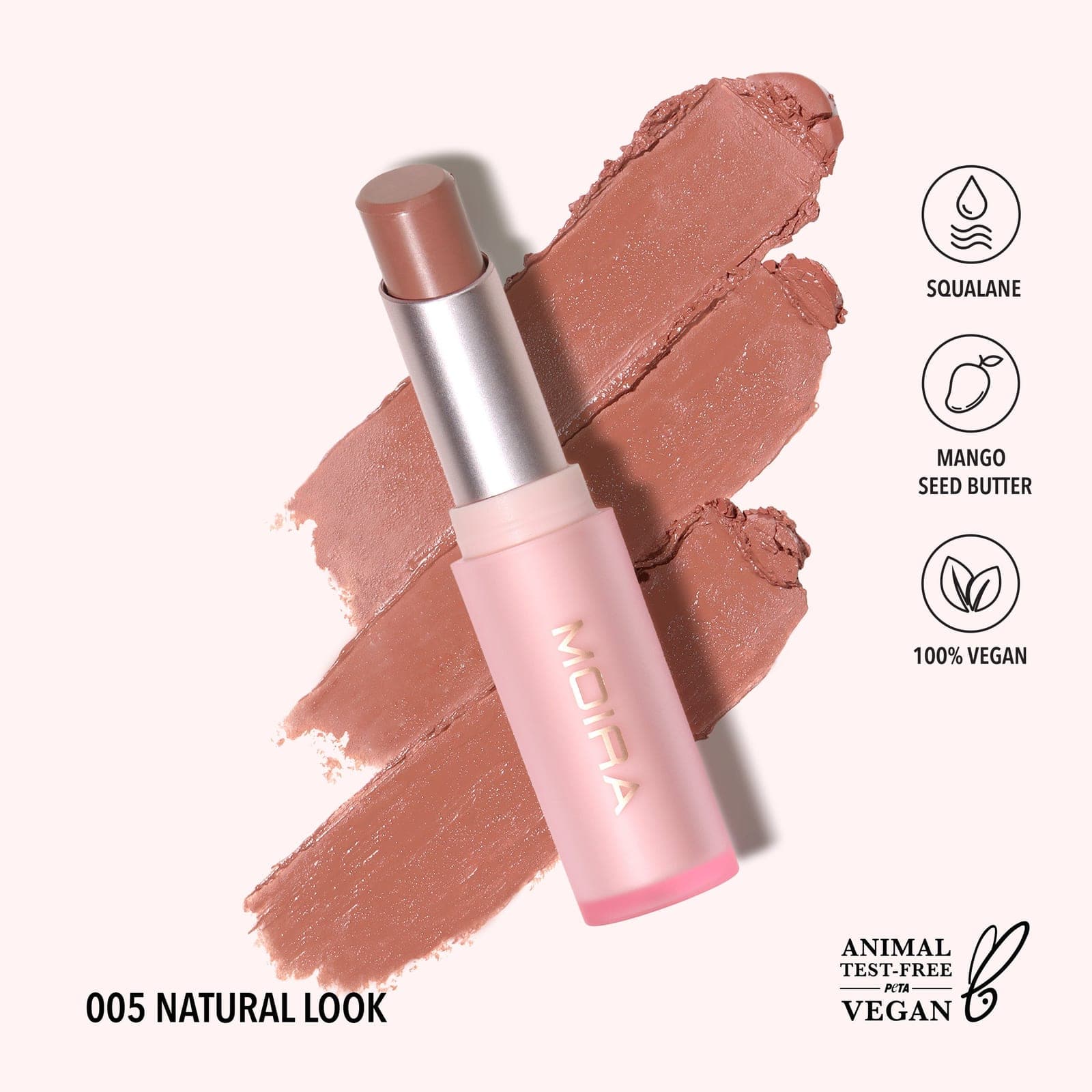 MOIRA Signature Lipstick (005, Natural Look)