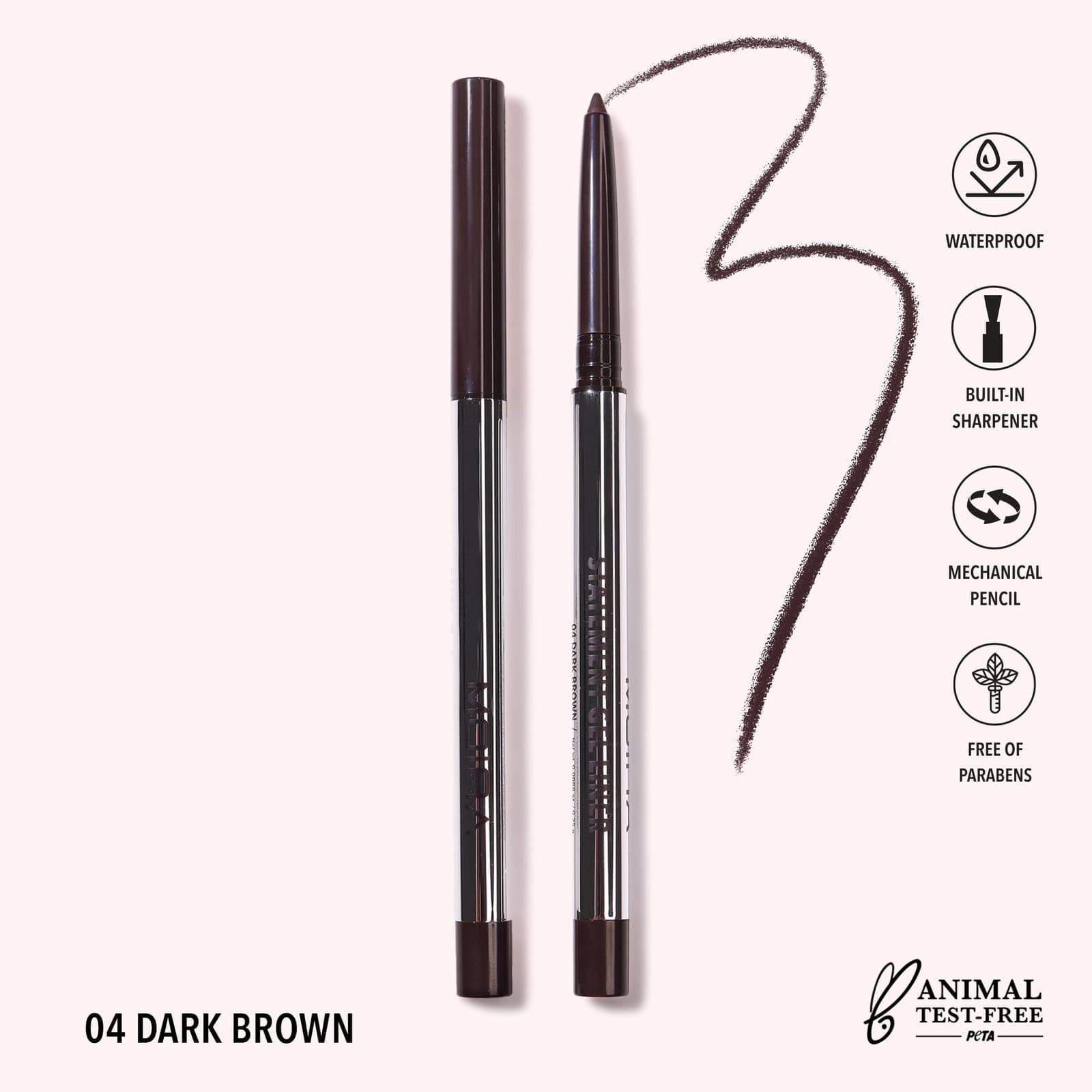 MOIRA Statement Gel Liner (004, Dark Brown)