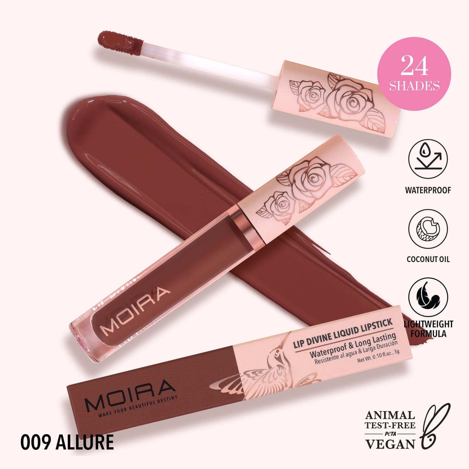 MOIRA Lip Divine Liquid Lipstick (009, Allure)