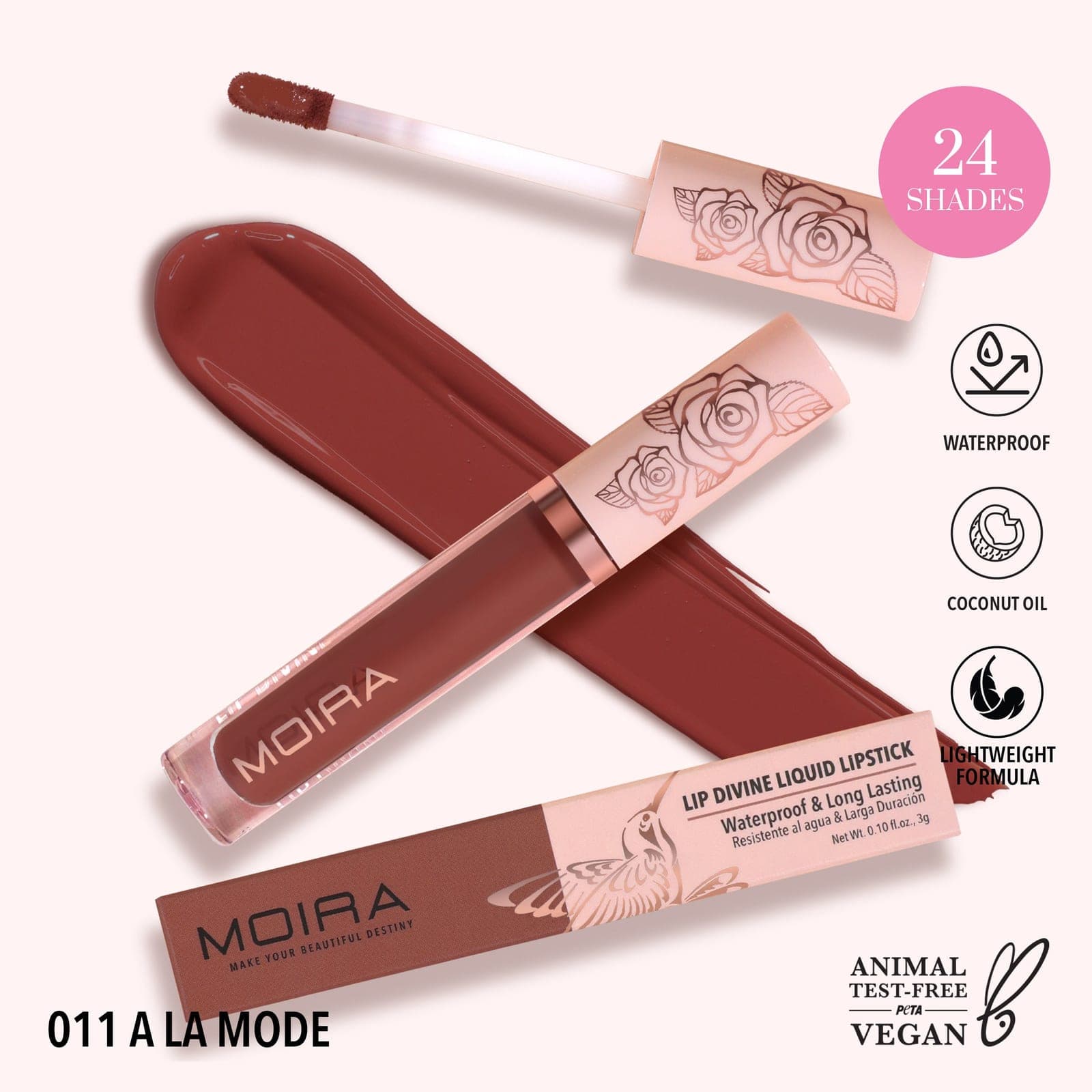 MOIRA Lip Divine Liquid Lipstick (011, A La Mode)